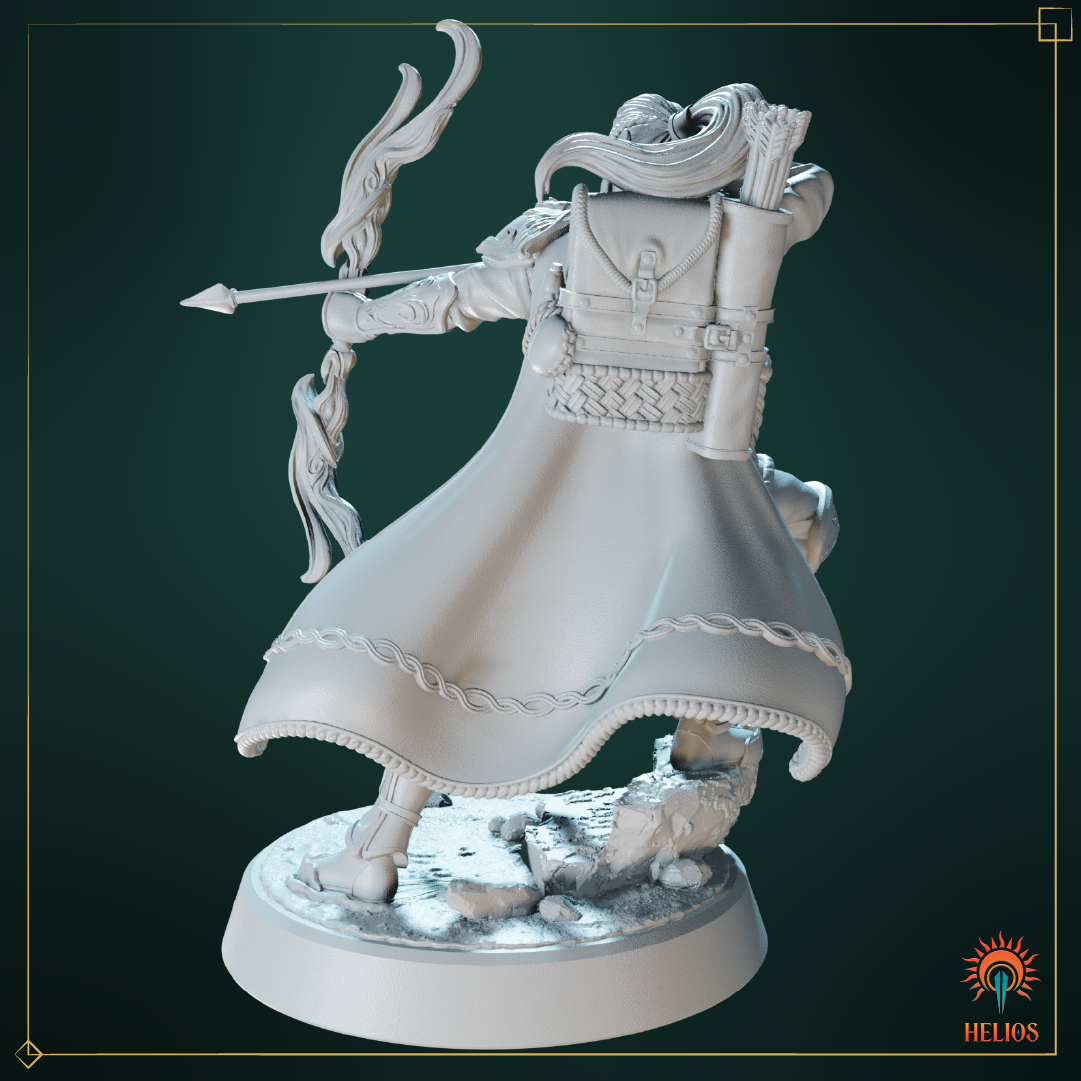 Male Elf Ranger Mini - Woodland Archer | Helios Tabletop