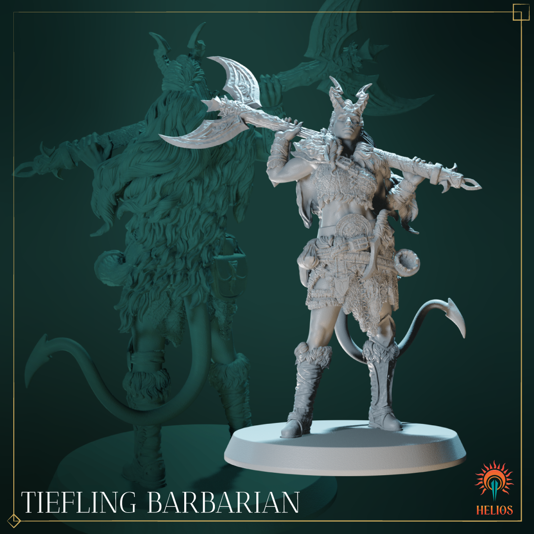 Female Tiefling Barbarian image 2