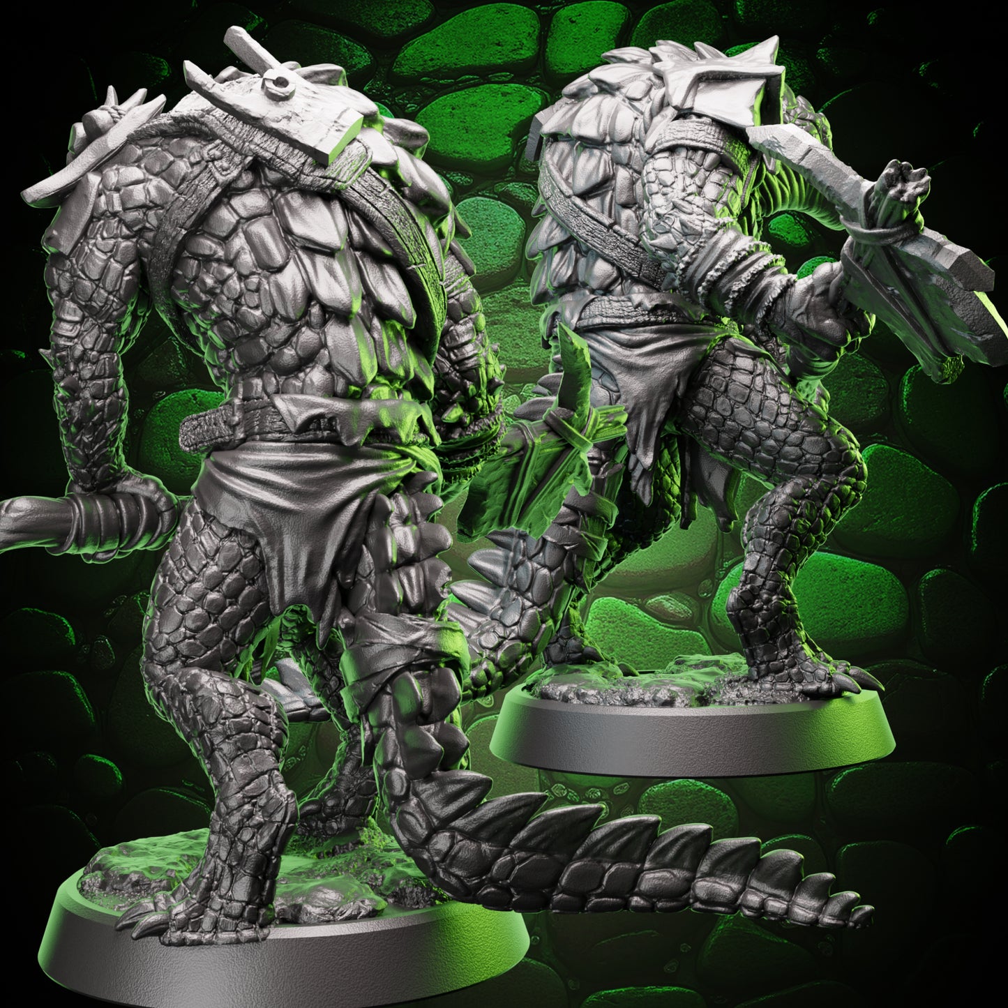 Crocodile Fighter Warband | Greataxe | Medium (1in base) | 5e