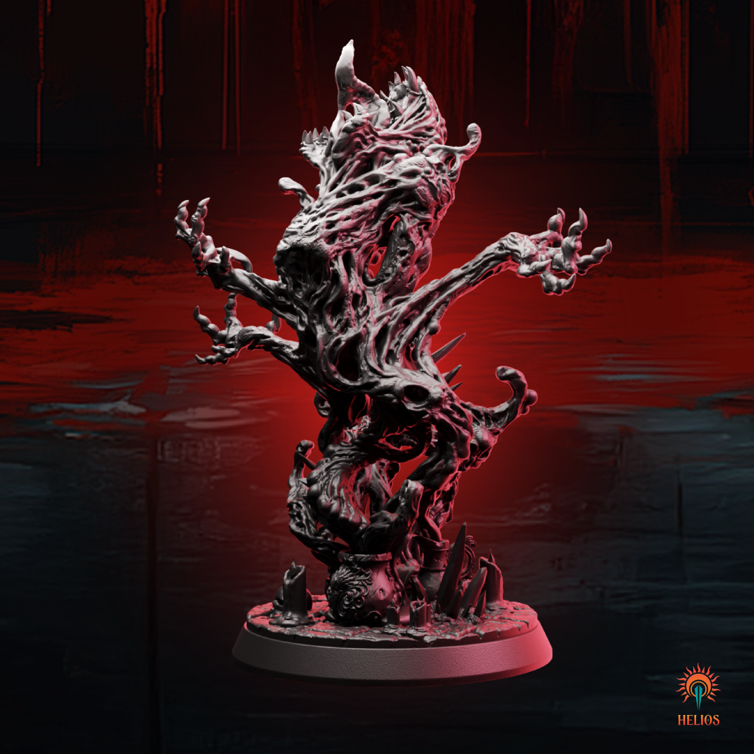 Front view of the February 2025 Mythic Box blood symbiote miniature, version 1.