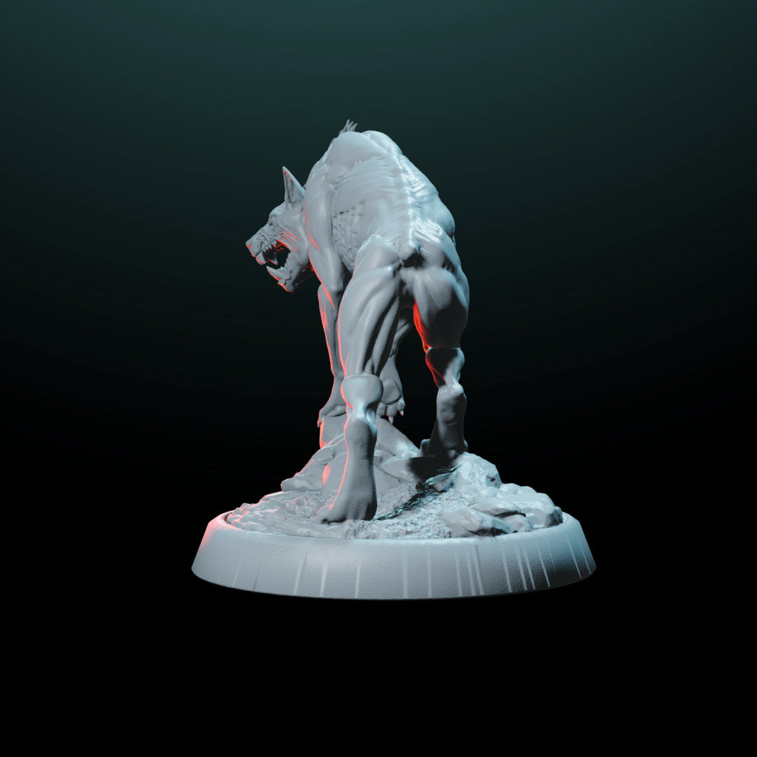 Hellhound Miniature - Fiery Guardian & Beast | Helios Tabletop