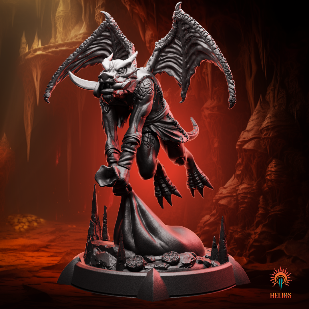 Kobold thief miniature, perfect for fantasy encounters and dungeon-crawling adventures. | Helios Tabletop