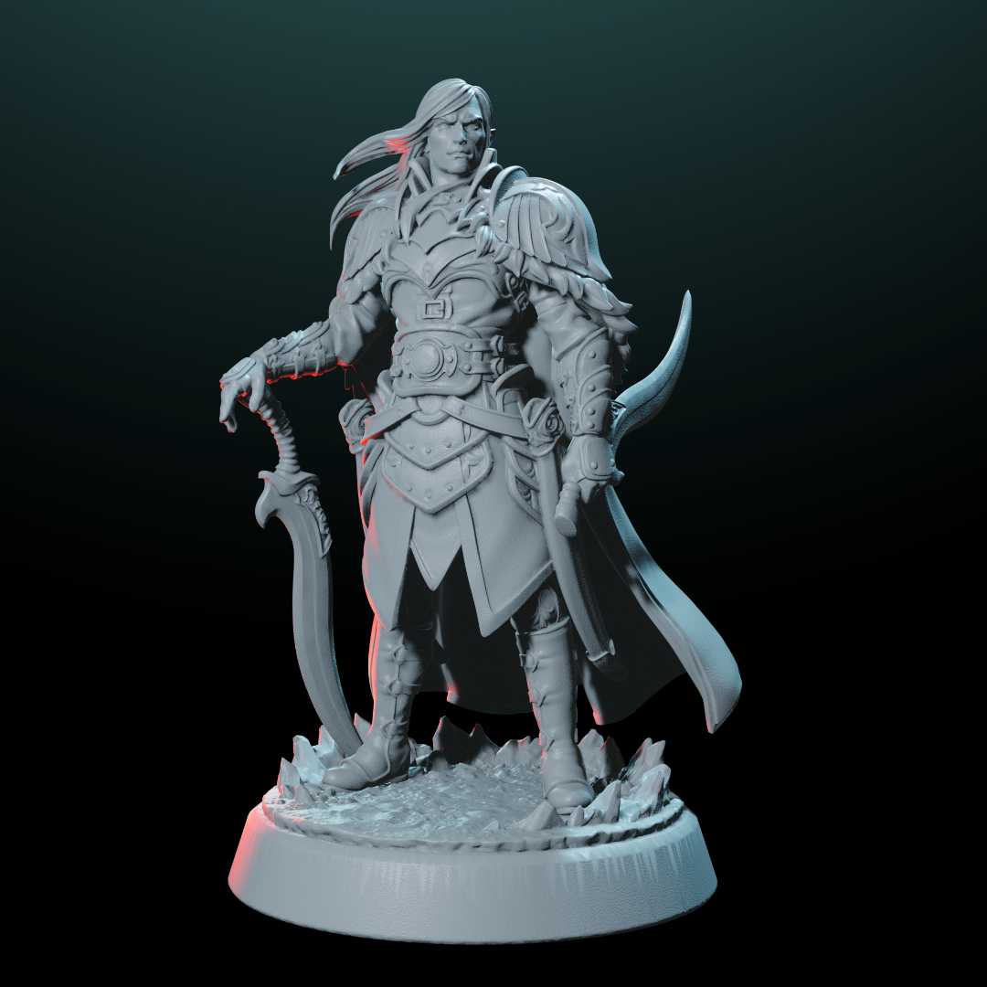 Male Dark Elf Rogue Mini - Stealth & Precision | Helios Tabletop