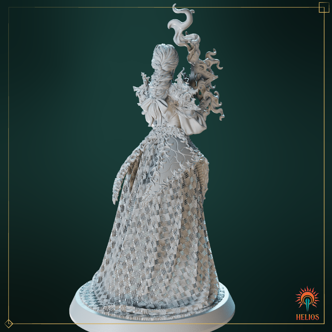 Female Human Sorcerer Miniature - Arcane Magic | Helios Tabletop