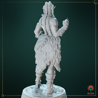 Female Orc Monk Miniature - Martial Discipline | Helios Tabletop