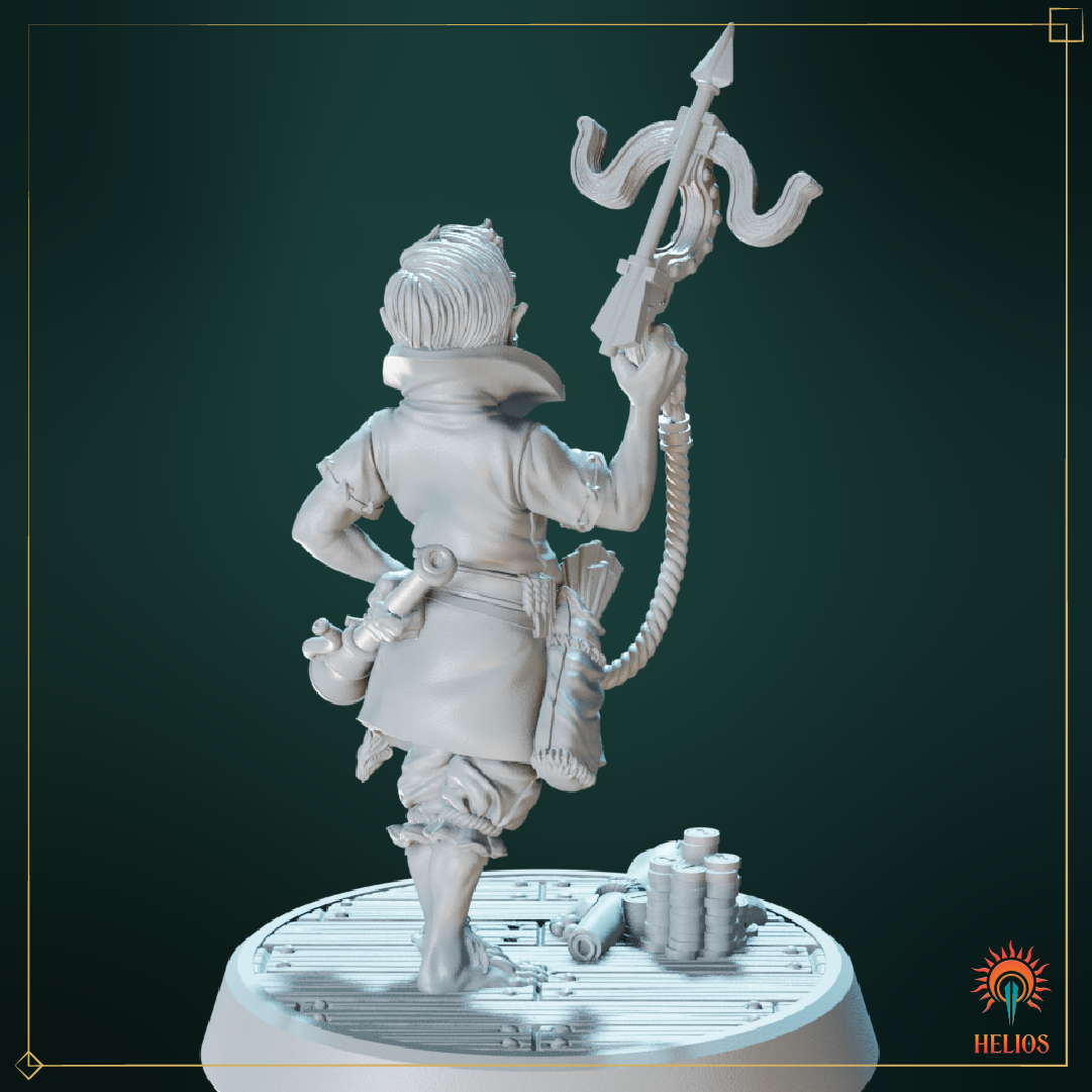 Male Halfling Rogue Mini - Master of Shadows | Helios Tabletop