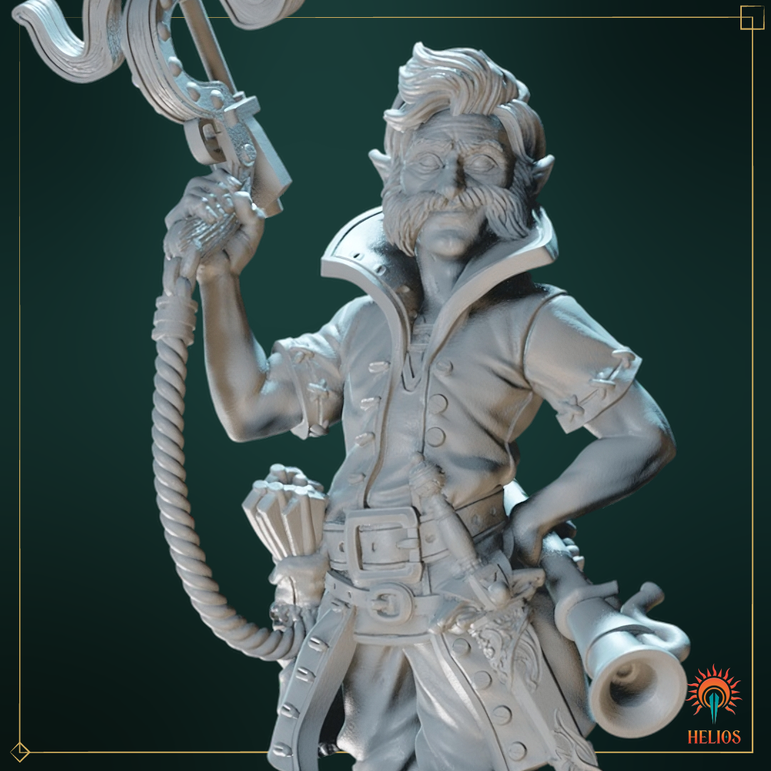 Male Halfling Rogue Mini - Master of Shadows | Helios Tabletop