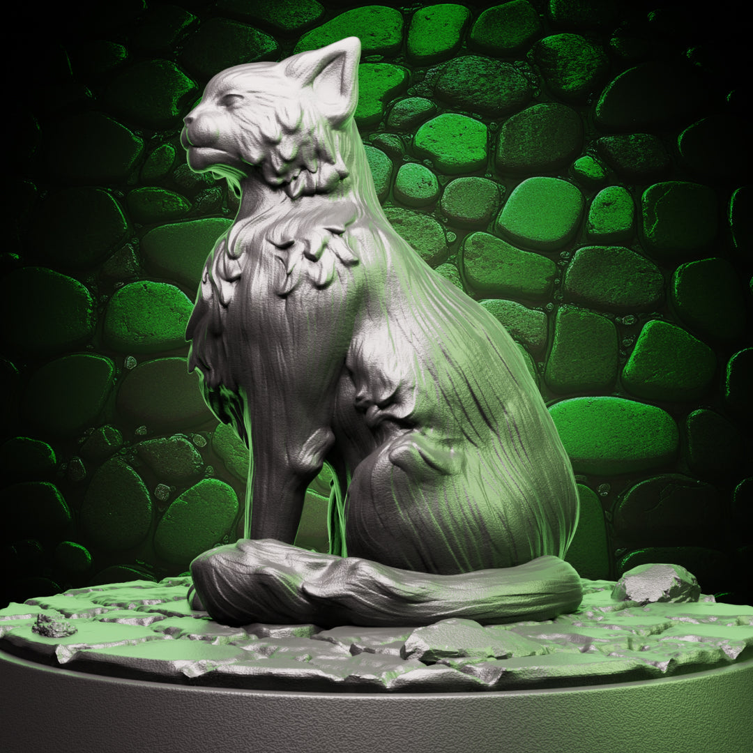 Cat Familiar, rear view