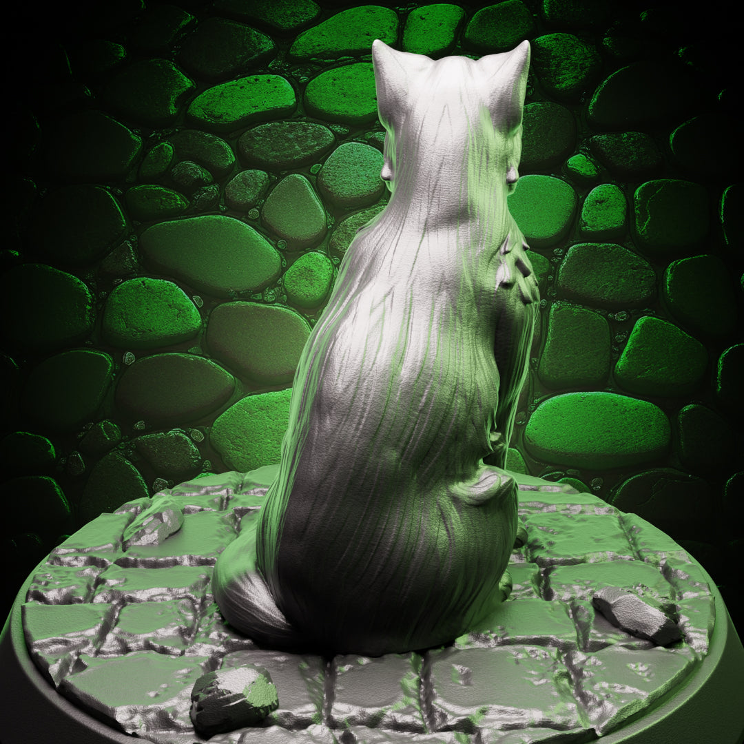 Cat Familiar, rear view
