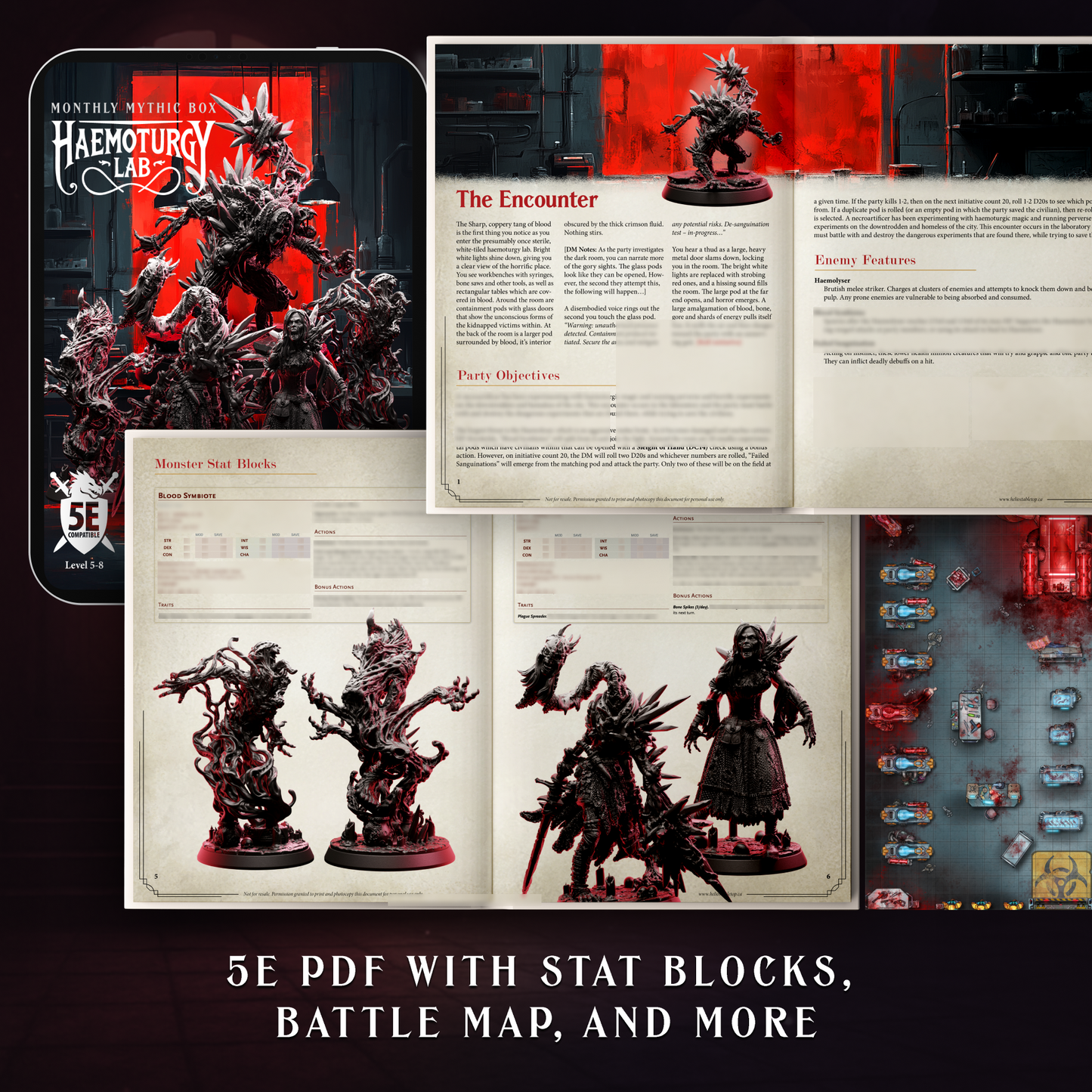 Haemoturgy Lab | Mythic Box | 5e Combat Encounter