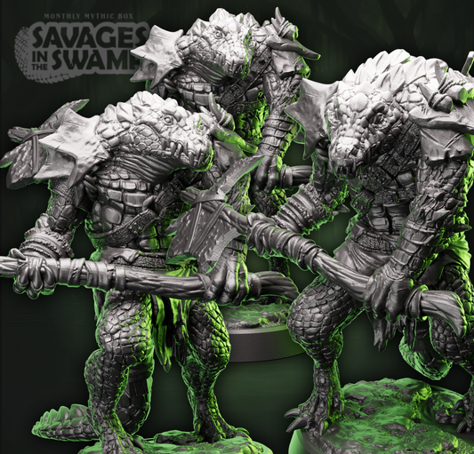 Crocodile Fighter Warband | Greataxe | Medium (1in base) | 5e