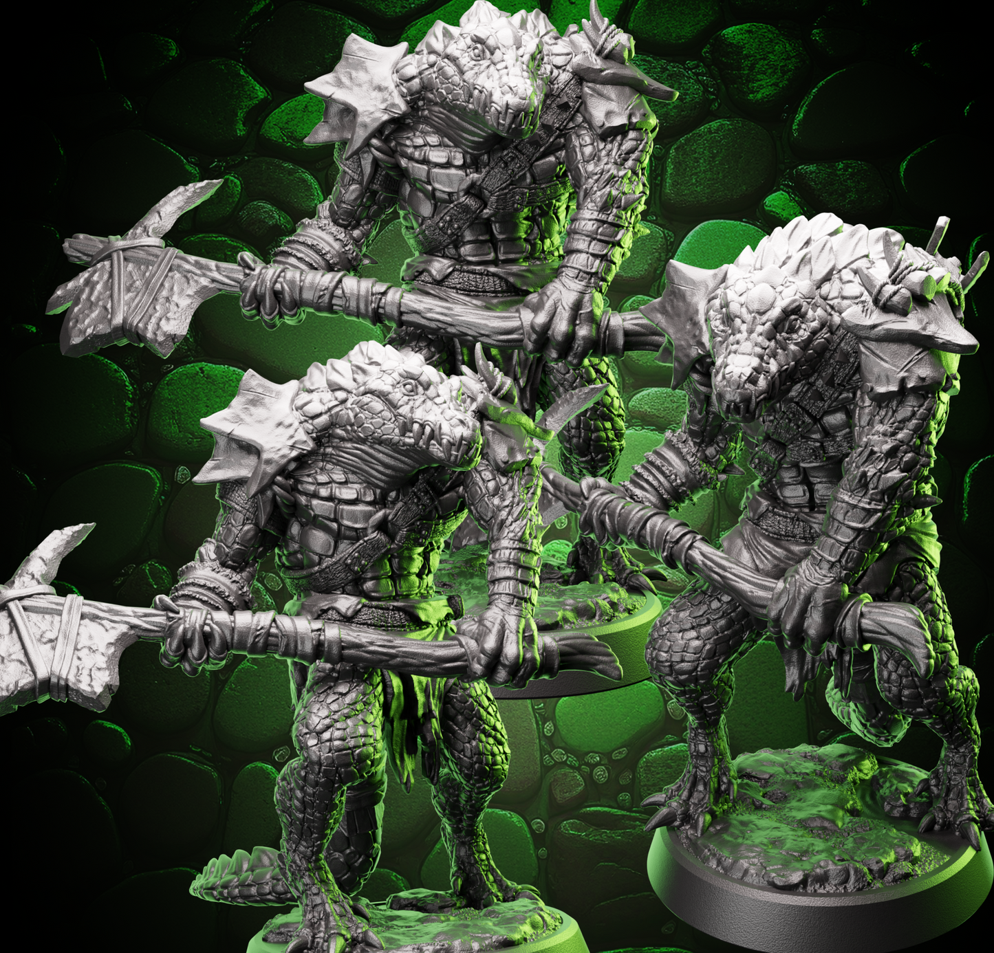 Crocodile Fighter Warband | Greataxe | Medium (1in base) | 5e