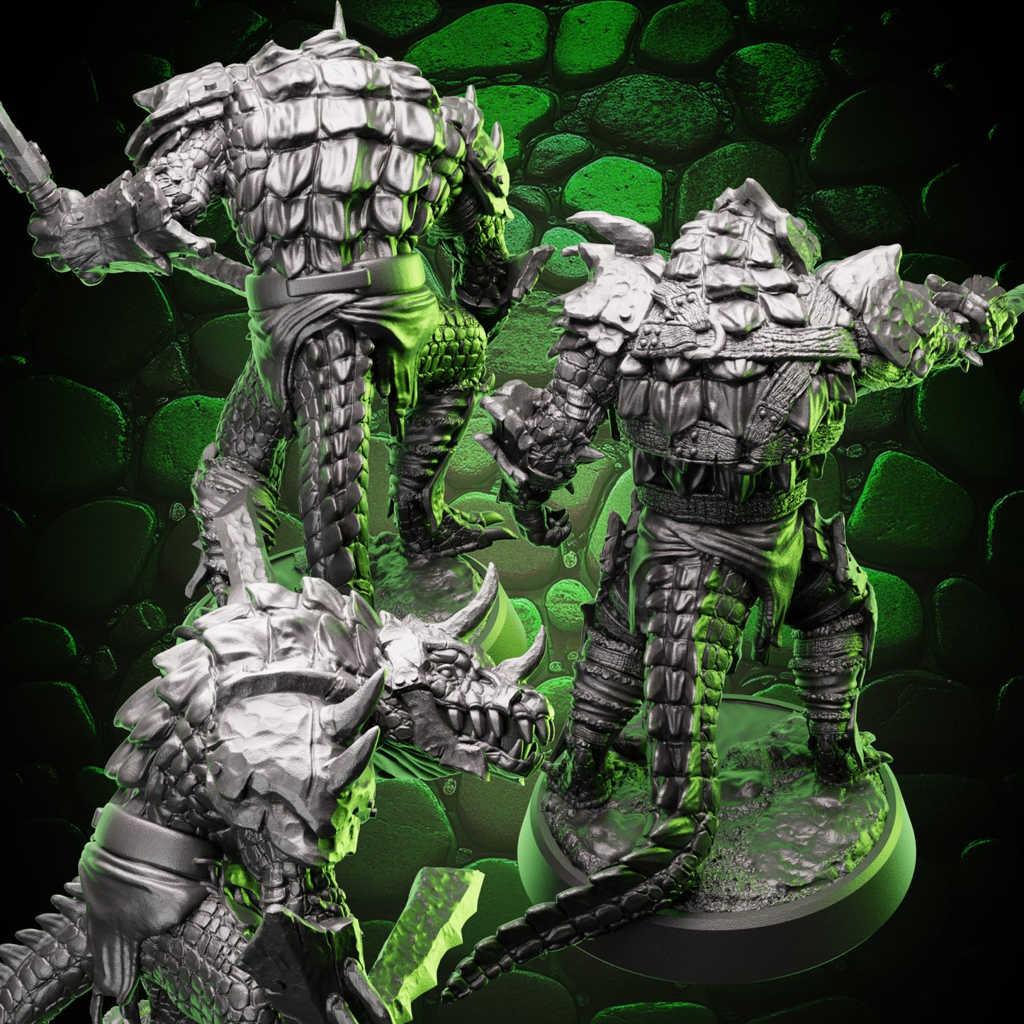Crocodile Fighter Warband | Swords | Medium (1in base) | 5e