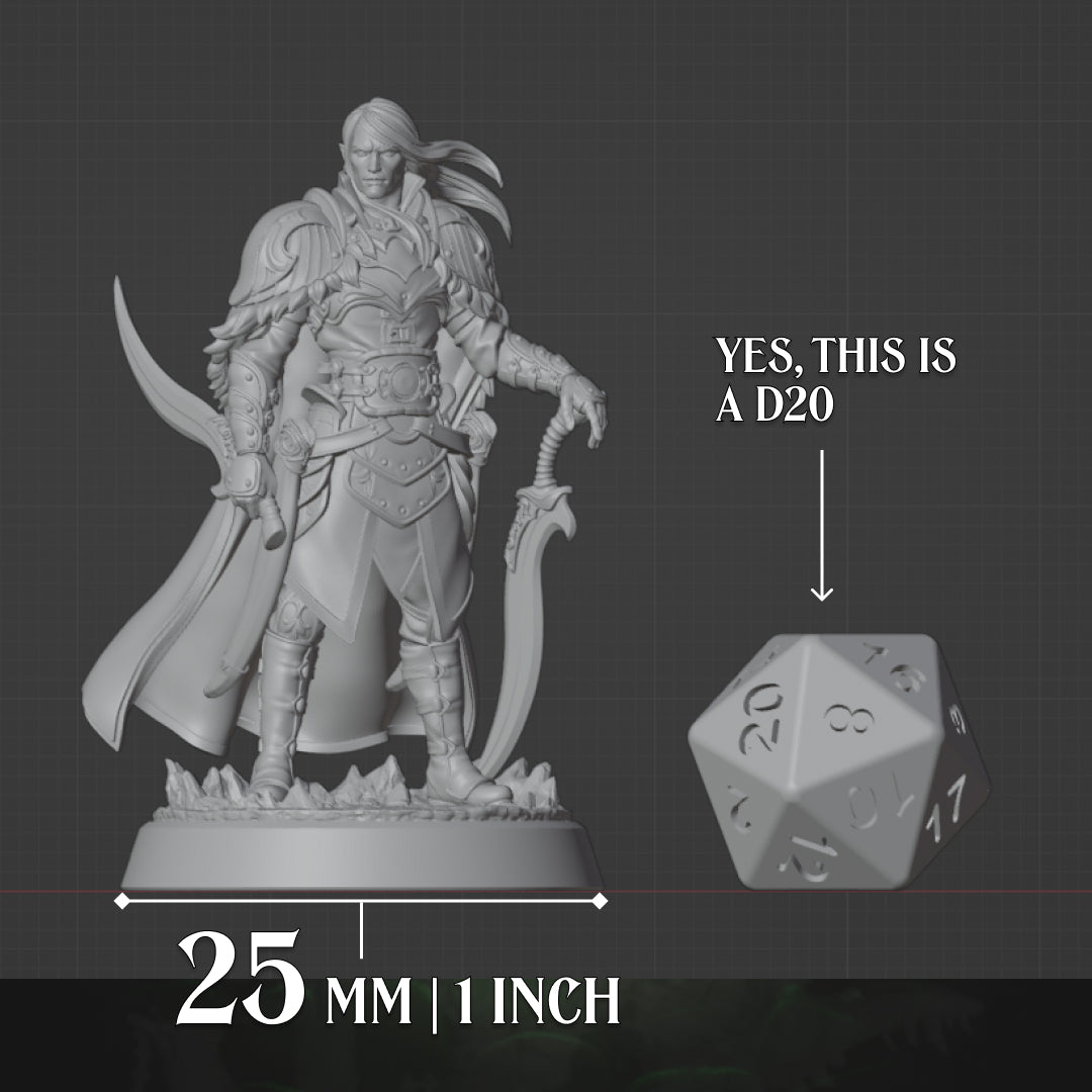 Elf Fighter - Blades, scale view