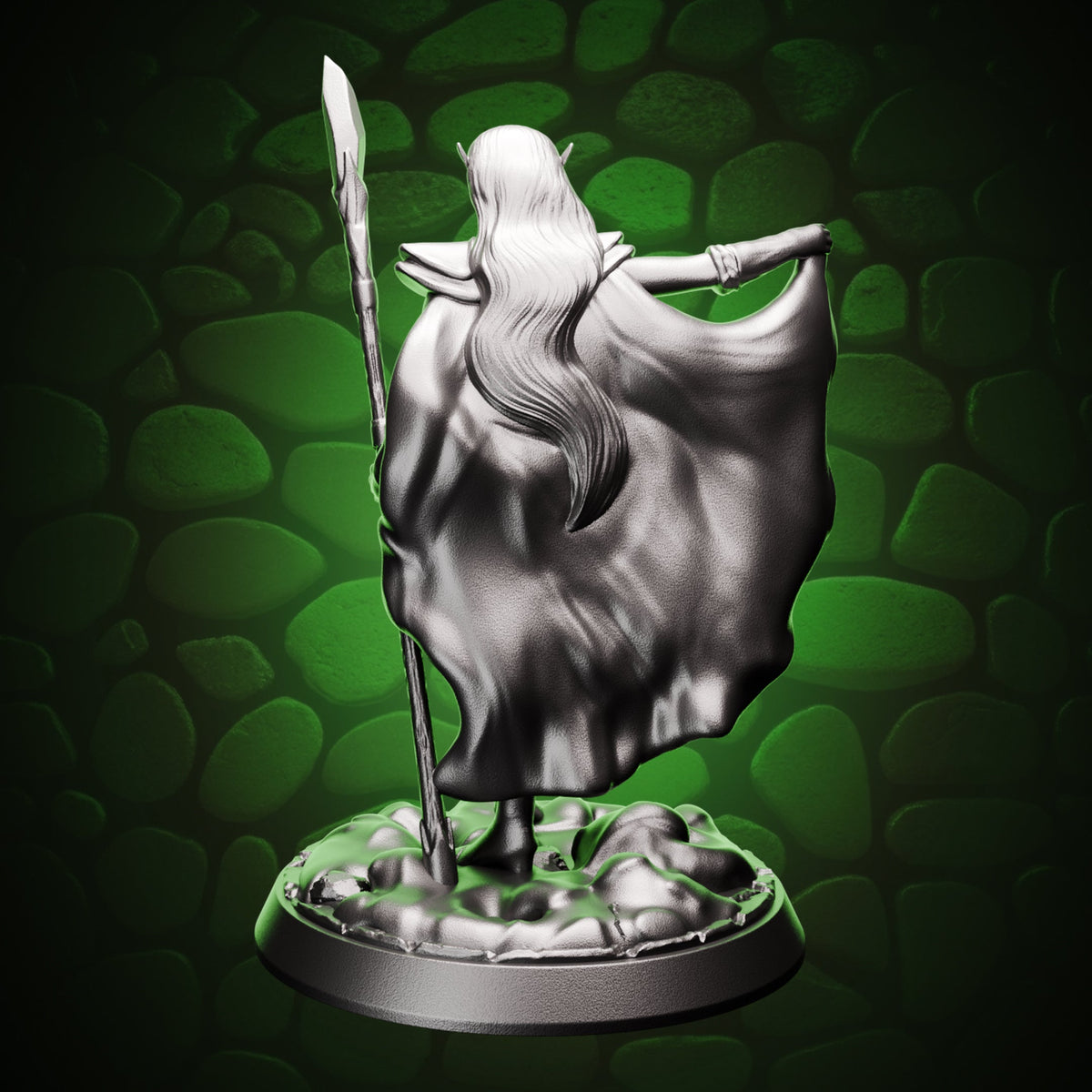 Elf Wizard - Caped Acolyte back
