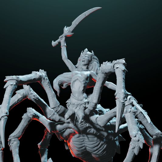 Female Drider Queen Miniature - Underdark Overlord | Helios Tabletop