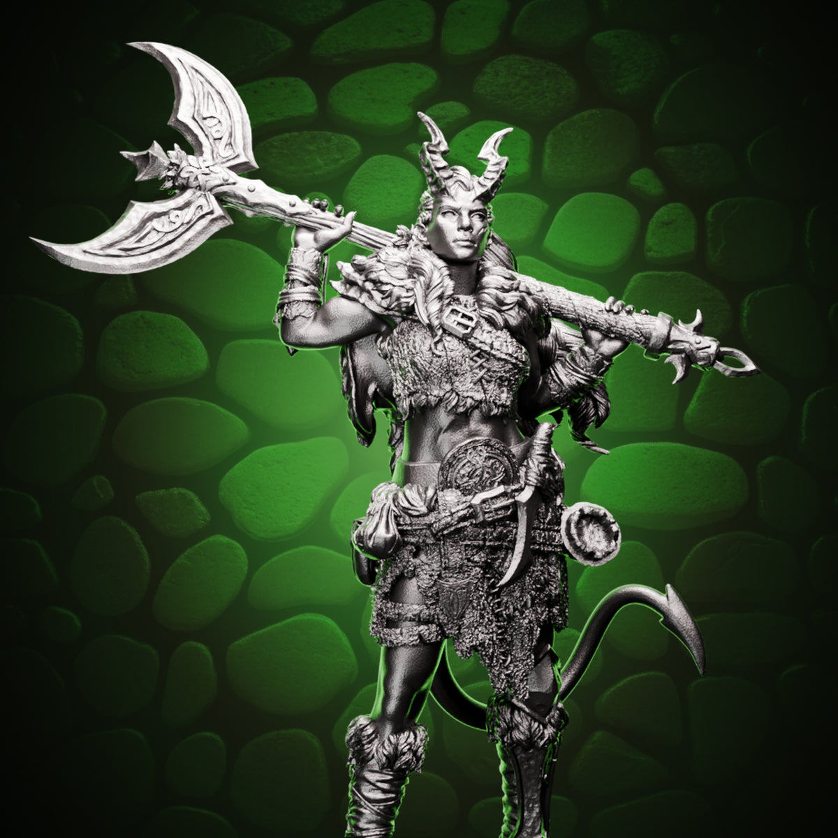 Tiefling Barbarian - Axe