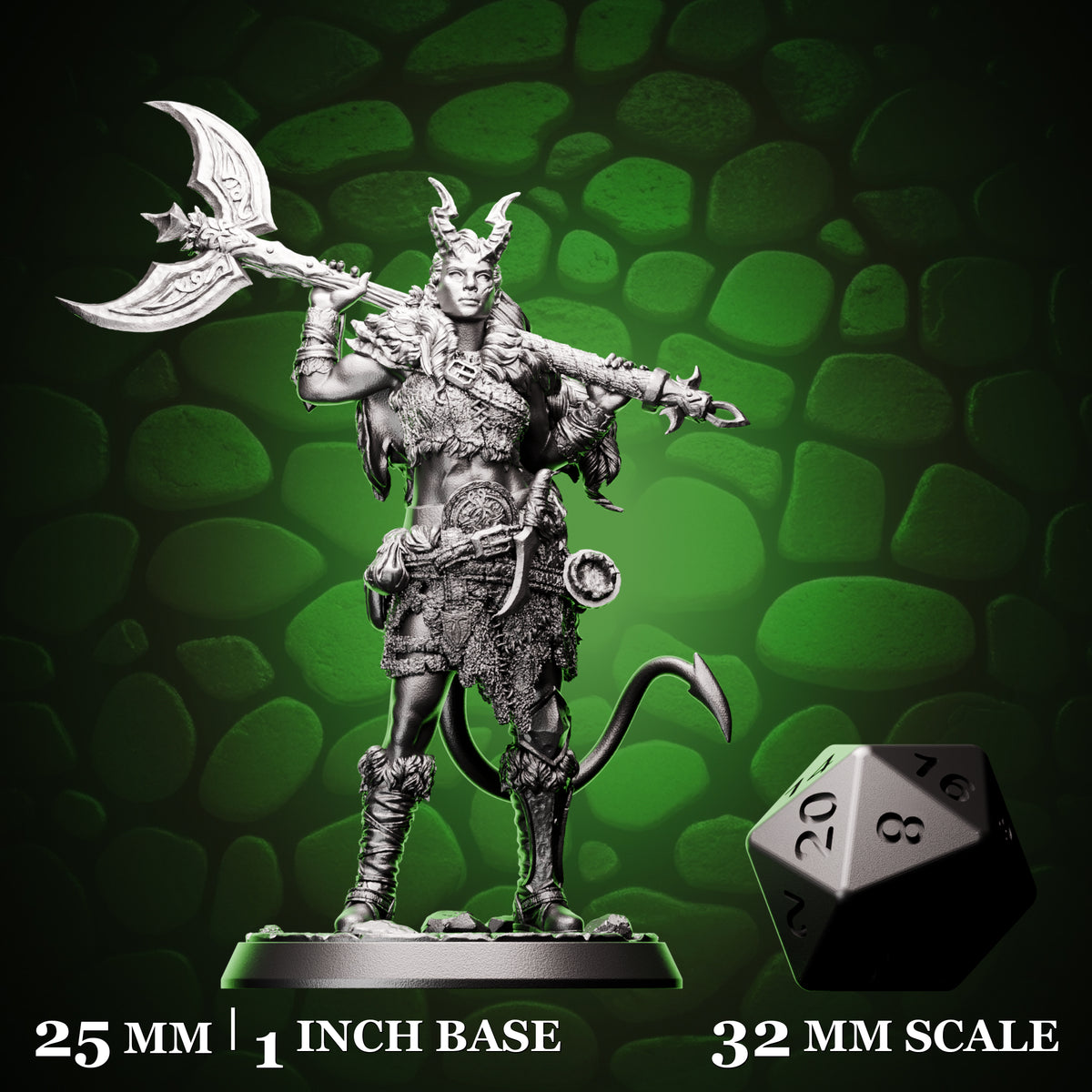 Tiefling Barbarian - Axe