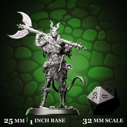 Tiefling Barbarian - Axe
