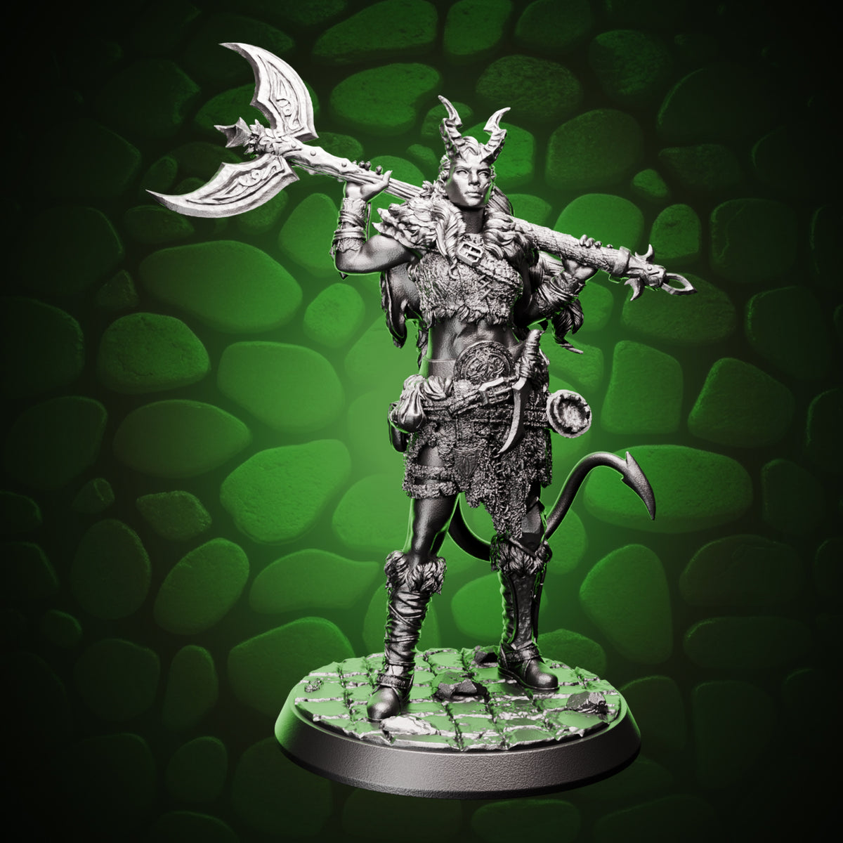 Tiefling Barbarian - Axe