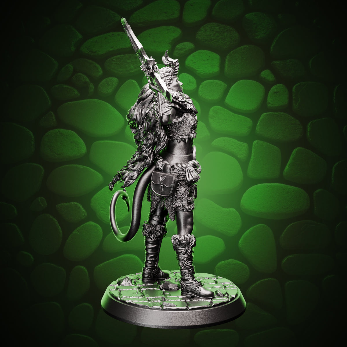 Tiefling Barbarian - Axe