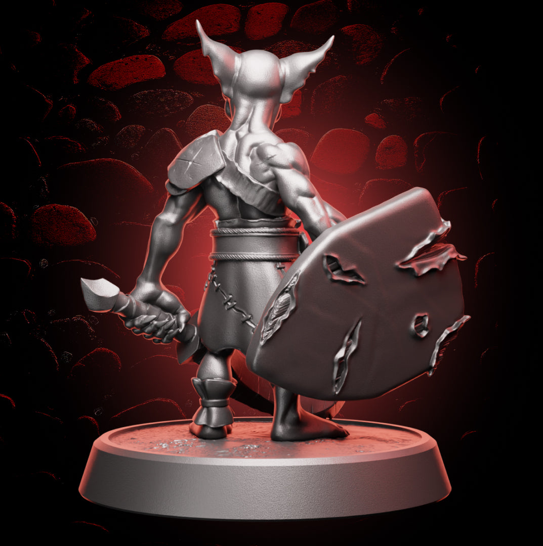 Goblin Fighter - Sword & Shield | Medium (1in)