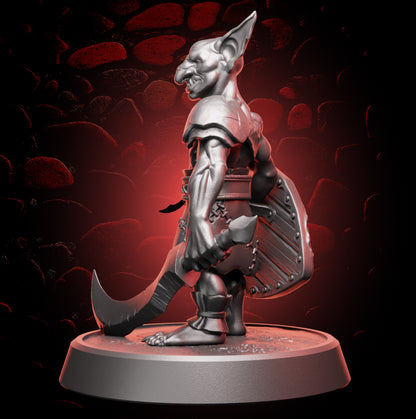 Goblin Fighter - Sword & Shield | Medium (1in)
