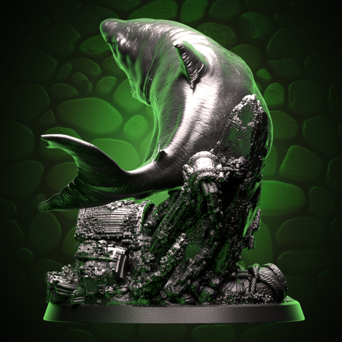 Great White Shark, rear view