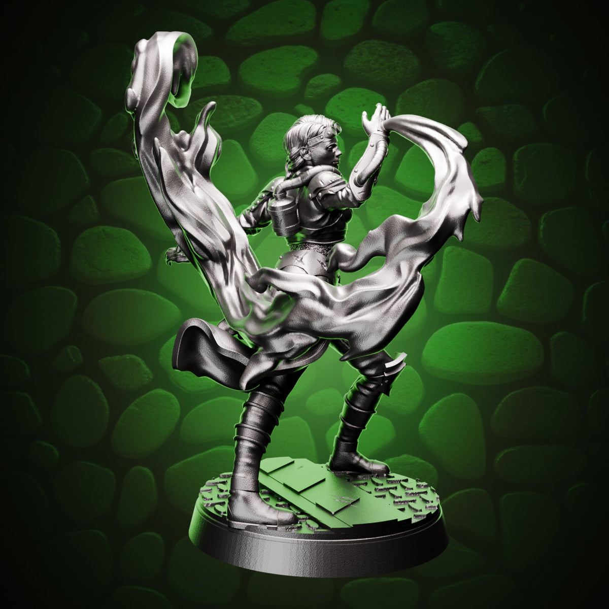 Human Sorcerer - Steampunk Spellbinder, left view