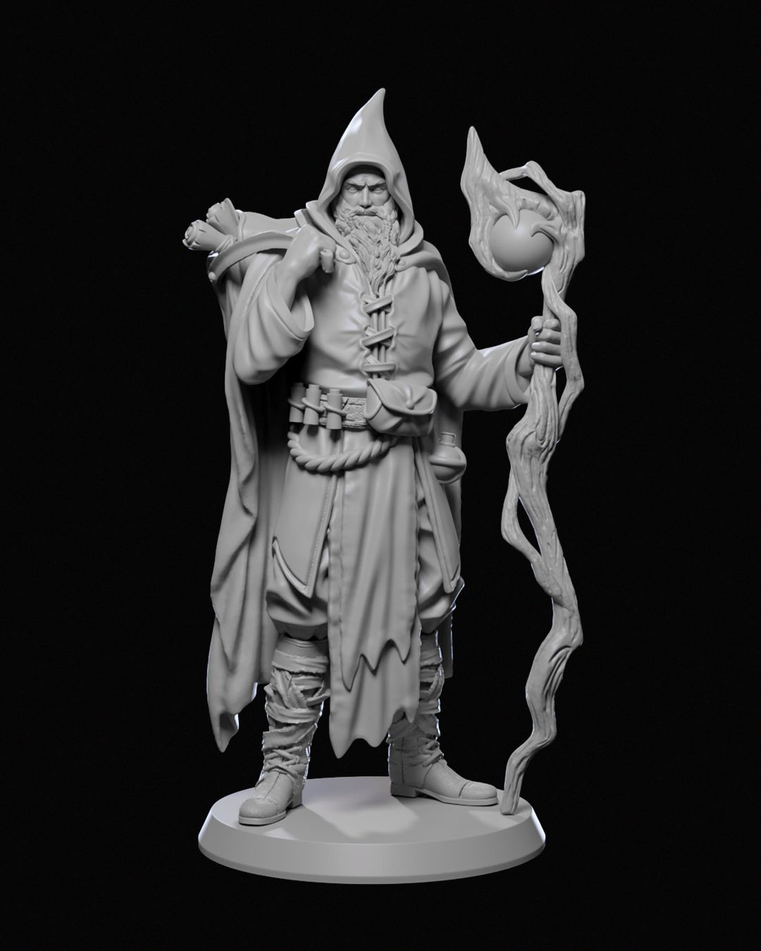 Human Wizard - Staff