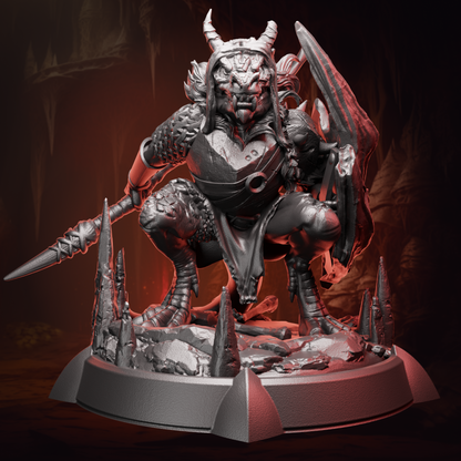Kobold Warrior - Spear & Shield | Medium (1in)