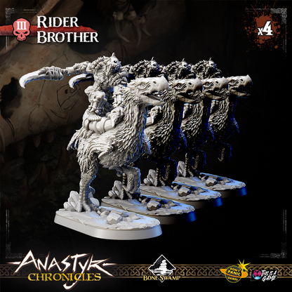 Warrior Brother, Mounted - 4 Pack | Anastyr Chronicles