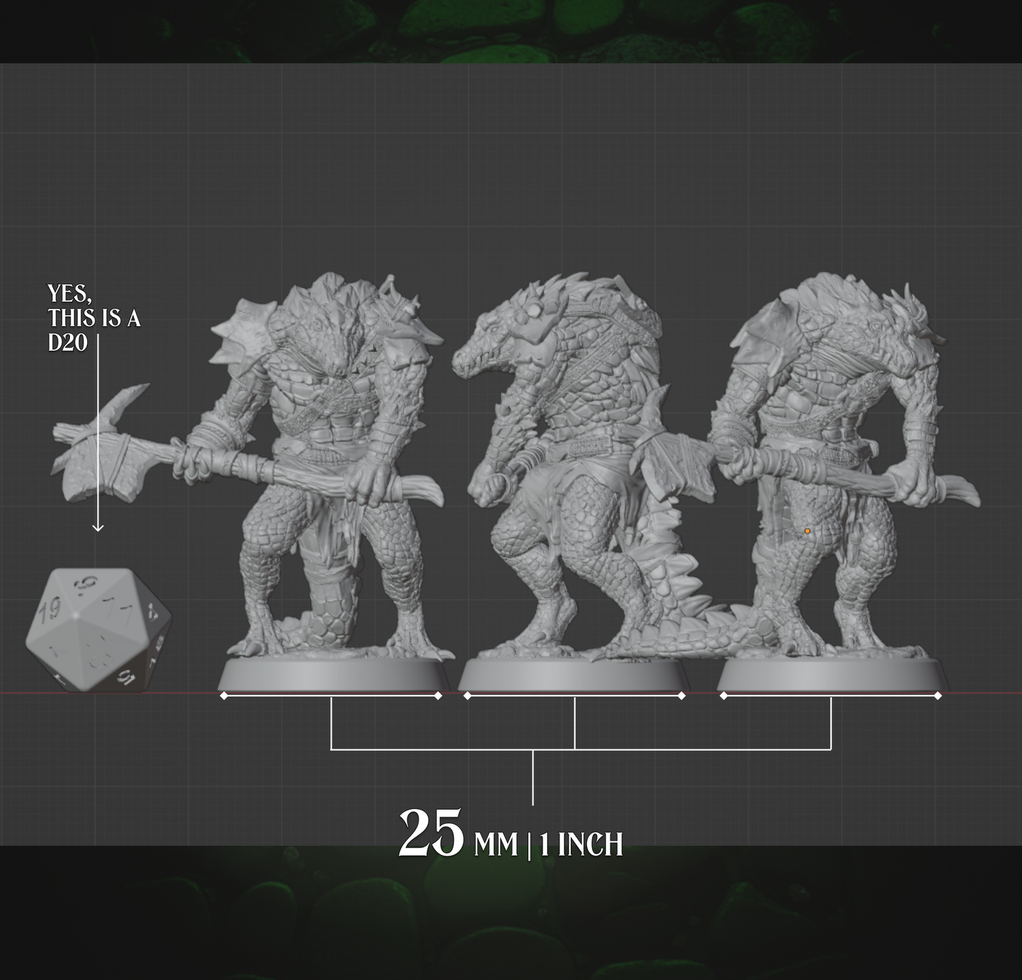 Crocodile Fighter Warband | Greataxe | Medium (1in base) | 5e