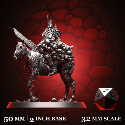 Skeleton Captian Mounted on Zombie Horse d20