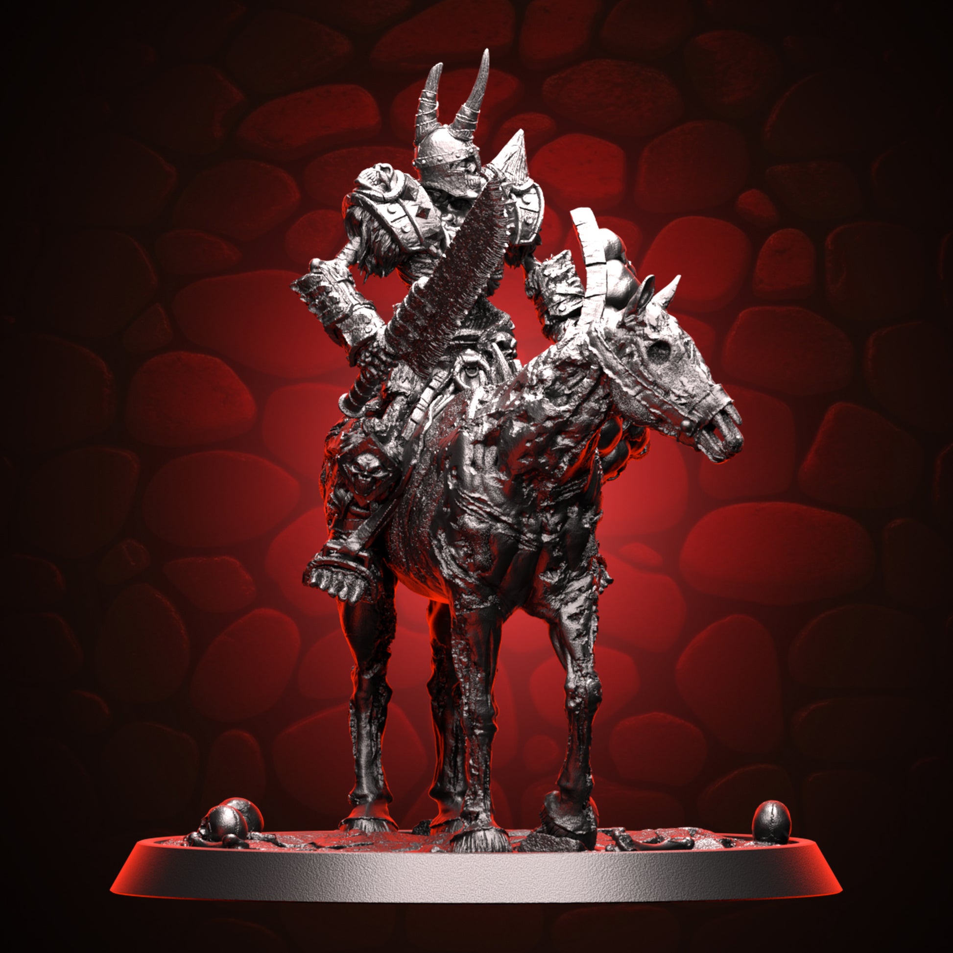 Skeleton Captian Mounted on Zombie Horse right