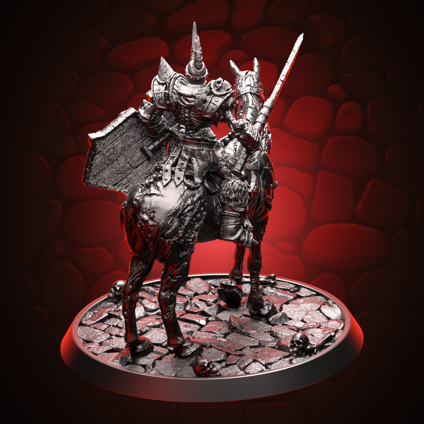 Skeleton Captian Mounted on Zombie Horse Topleft