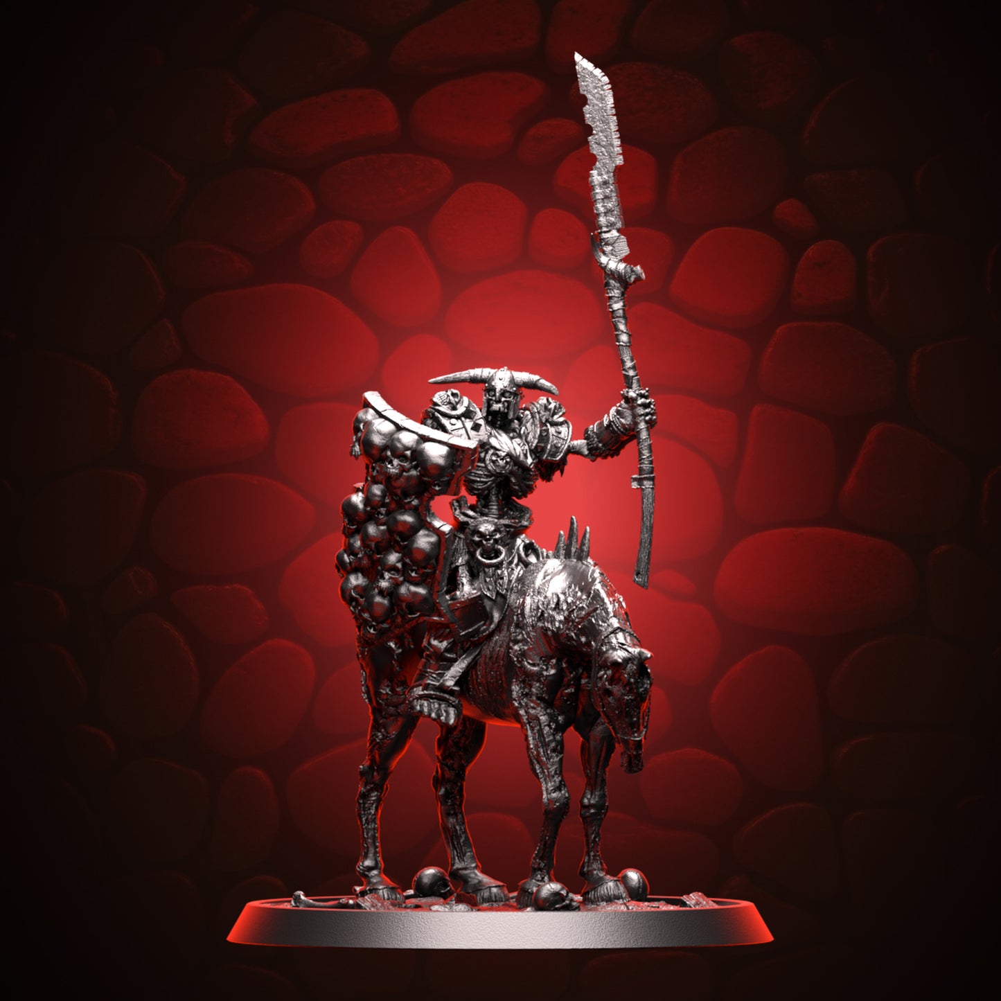 Skeleton Commander Mounted on Zombie Horse front