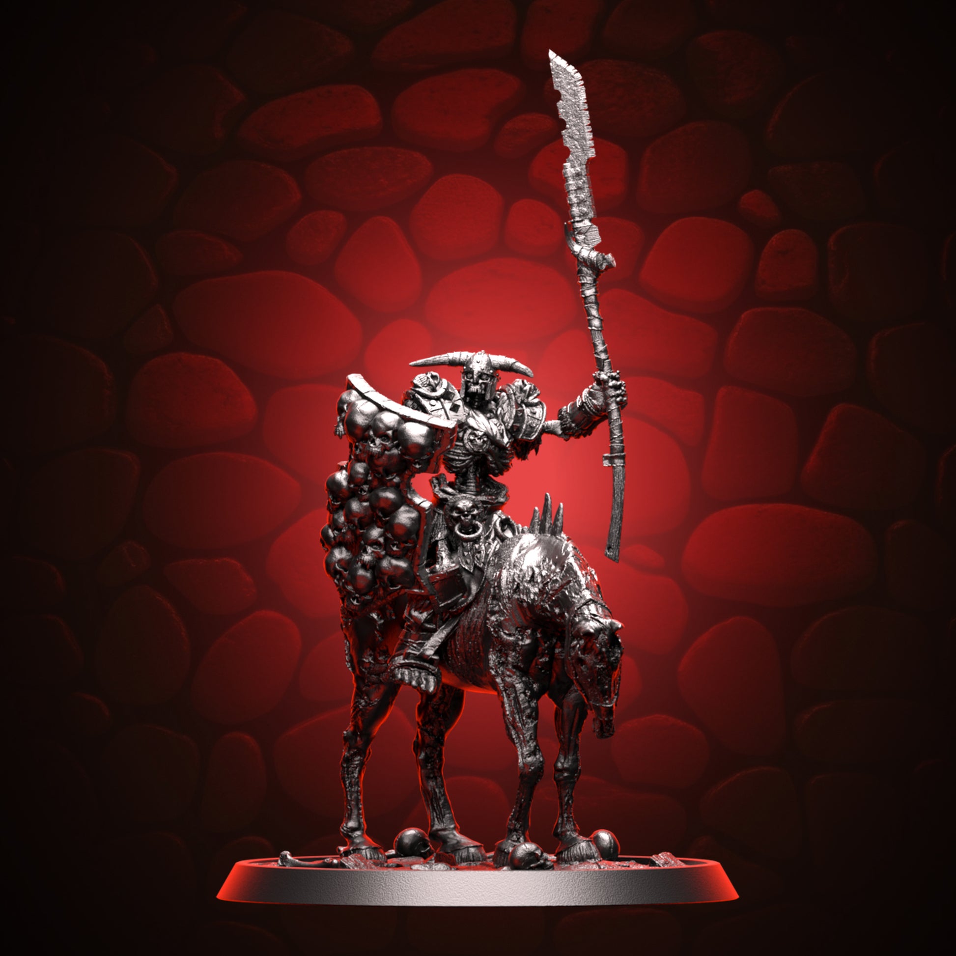 Skeleton Commander Mounted on Zombie Horse front