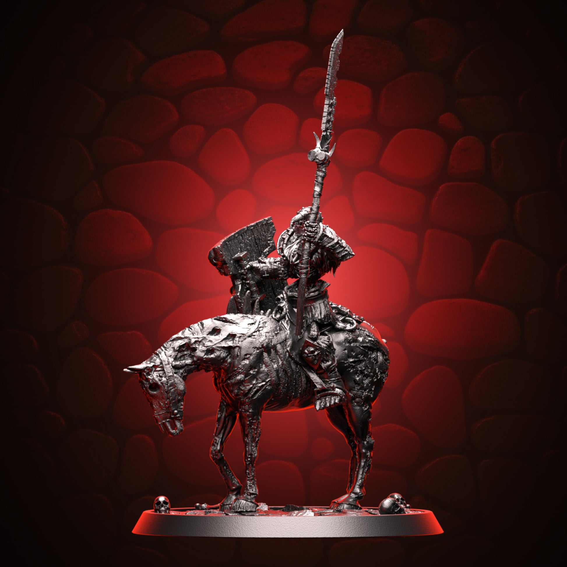 Skeleton Commander Mounted on Zombie Horse left