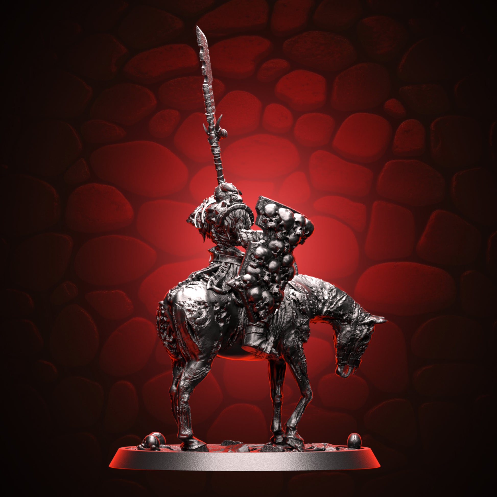 Skeleton Commander Mounted on Zombie Horse right
