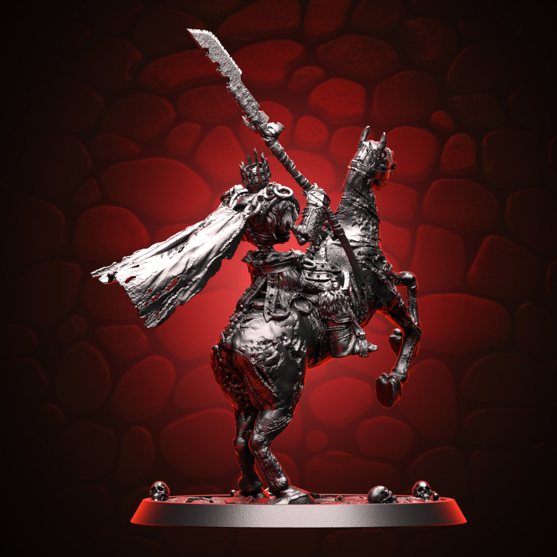 Skeleton King Mounted on Zombie Horse back