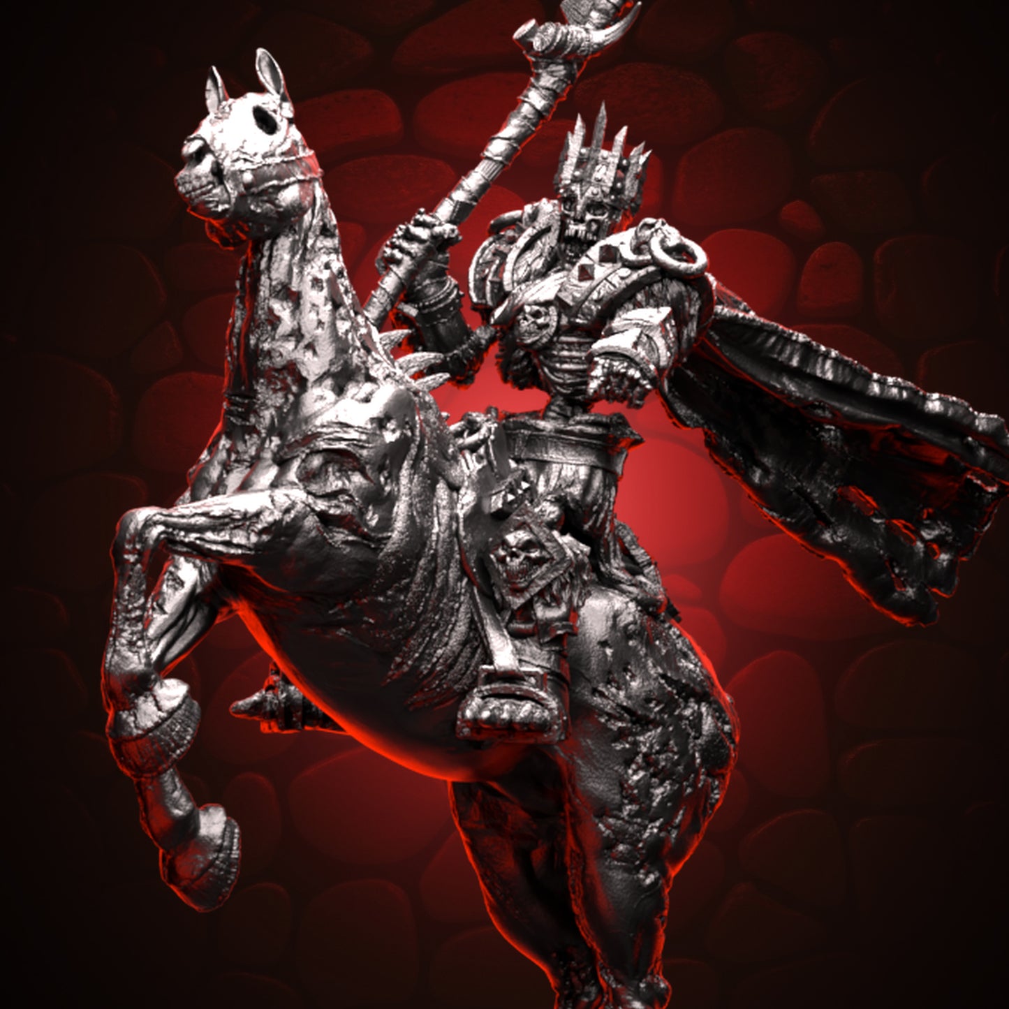 Skeleton King Mounted on Zombie Horse Cover