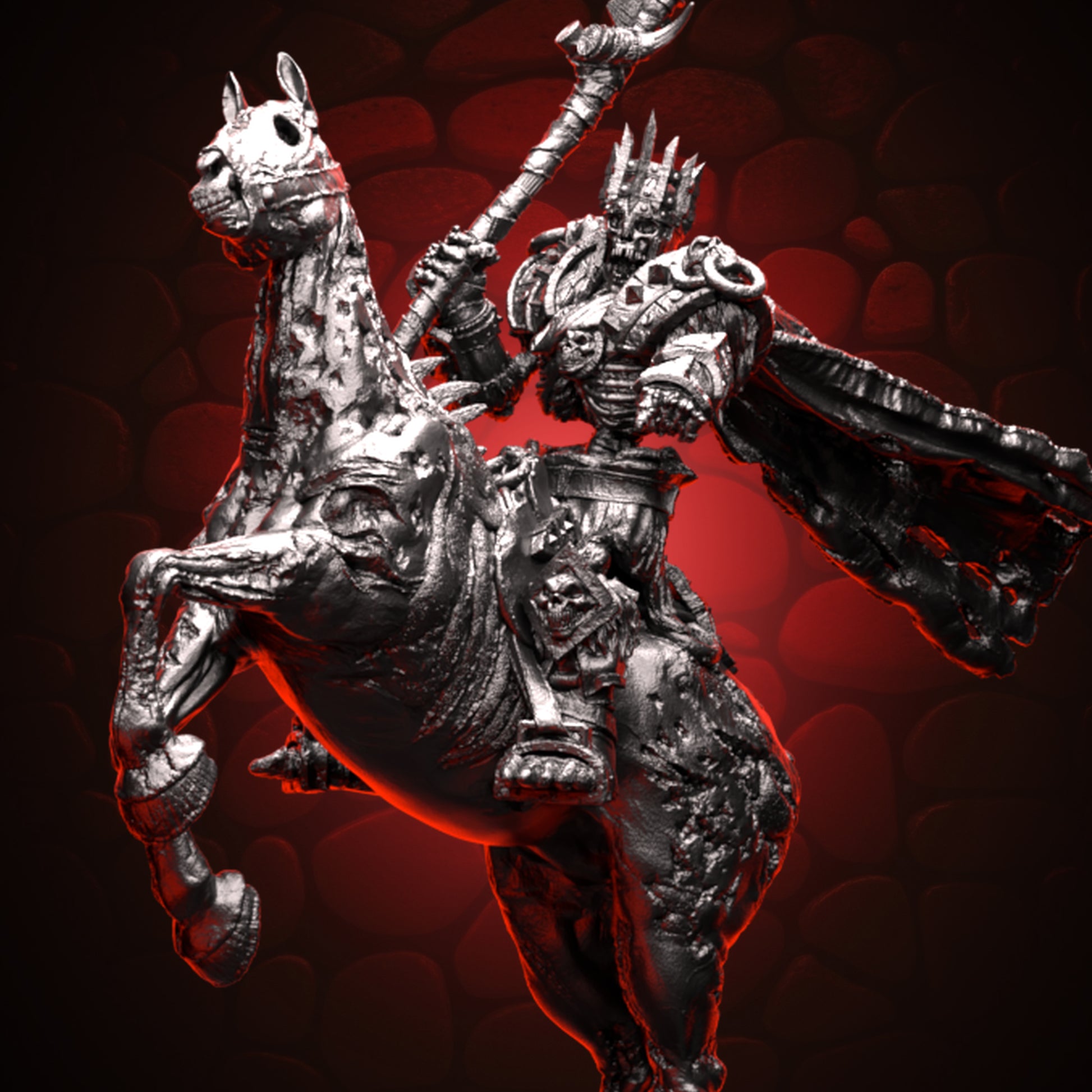 Skeleton King Mounted on Zombie Horse Cover