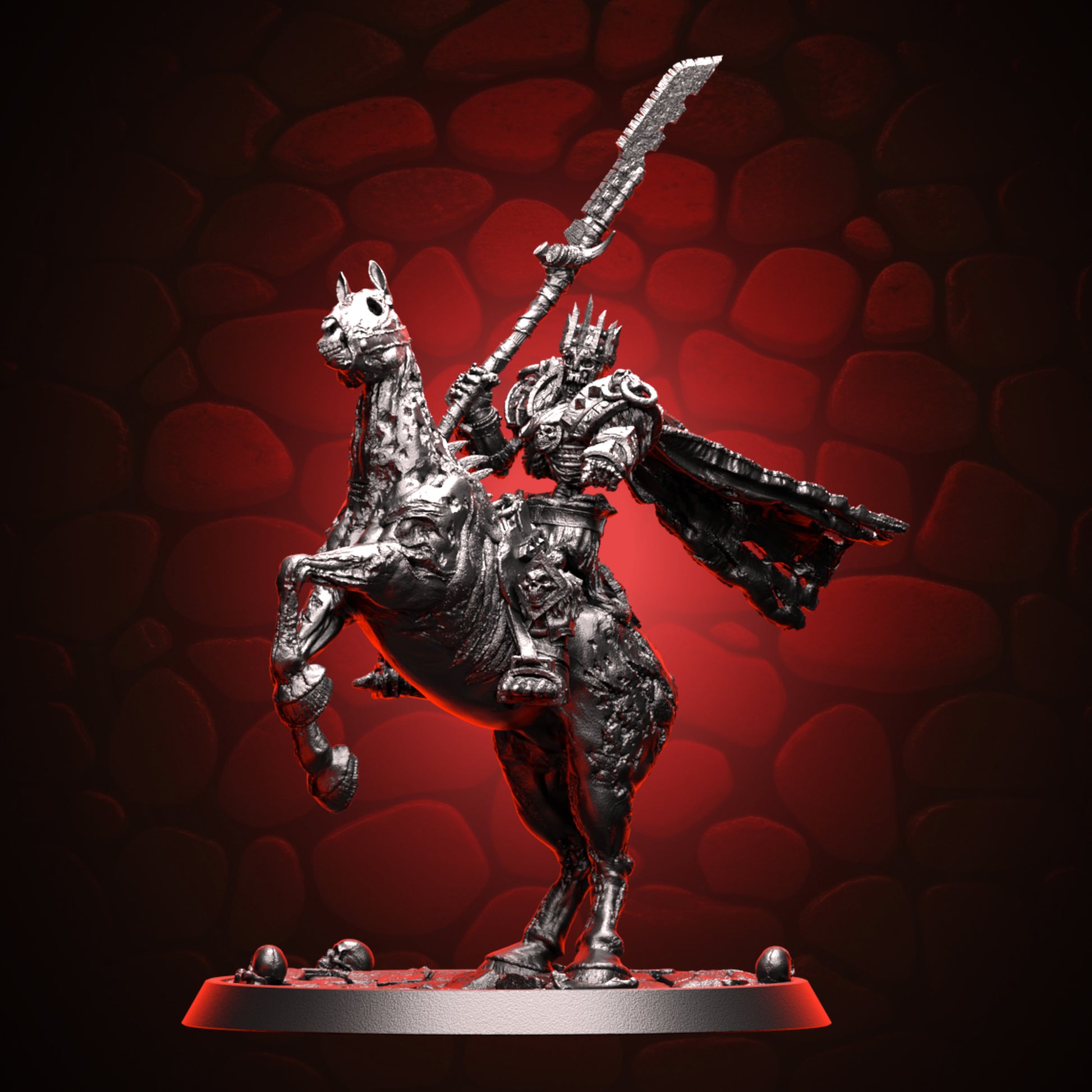 Skeleton King Mounted on Zombie Horse front