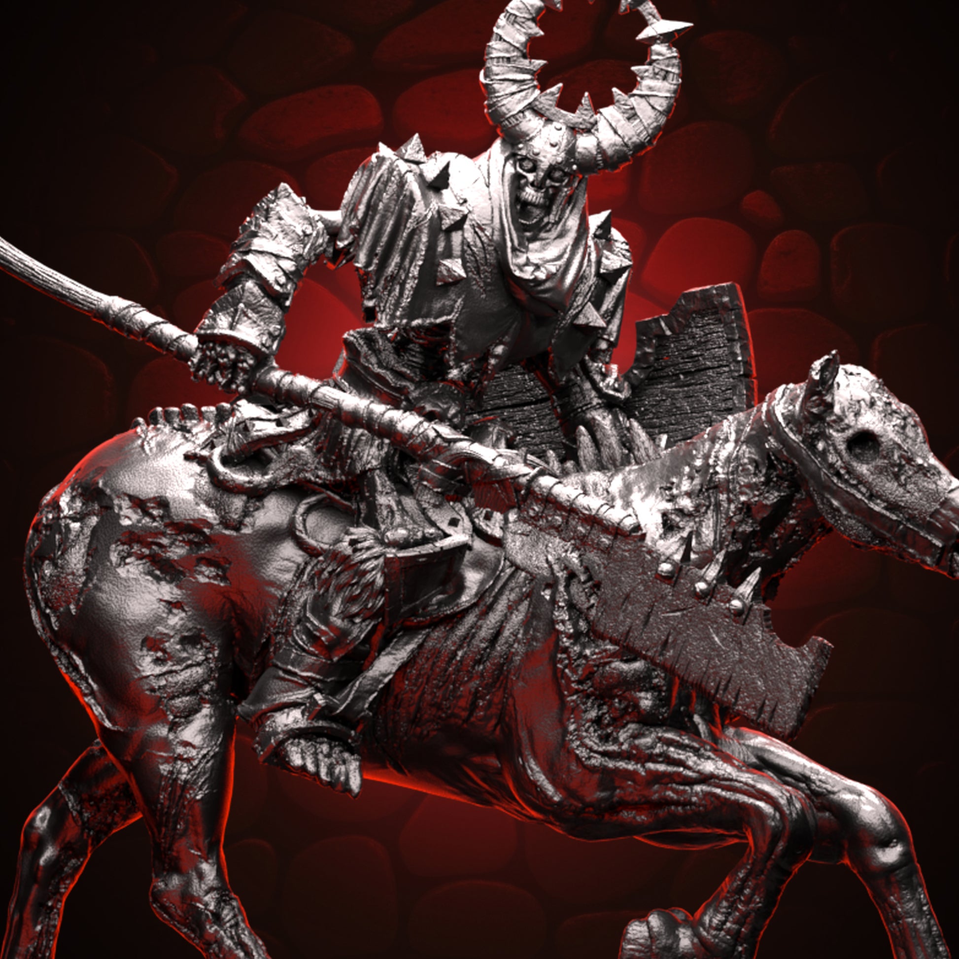 Skeleton Knight Mounted on Zombie Horse Cover