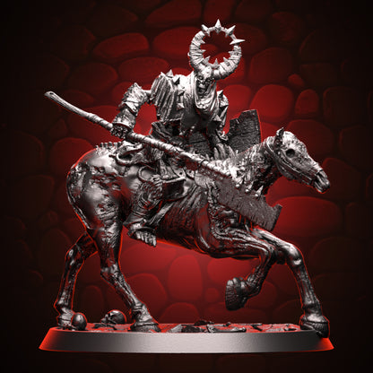 Skeleton Knight Mounted on Zombie Horse front