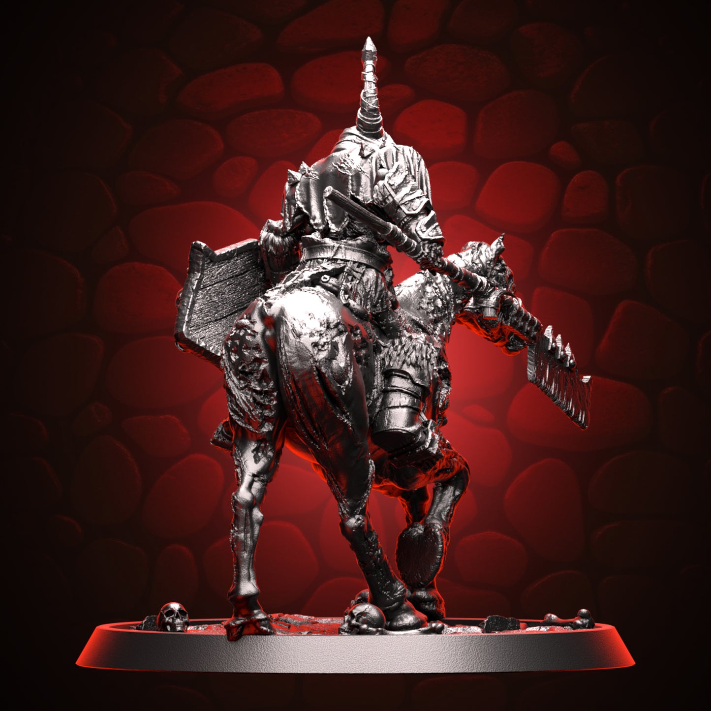 Skeleton Knight Mounted on Zombie Horse right