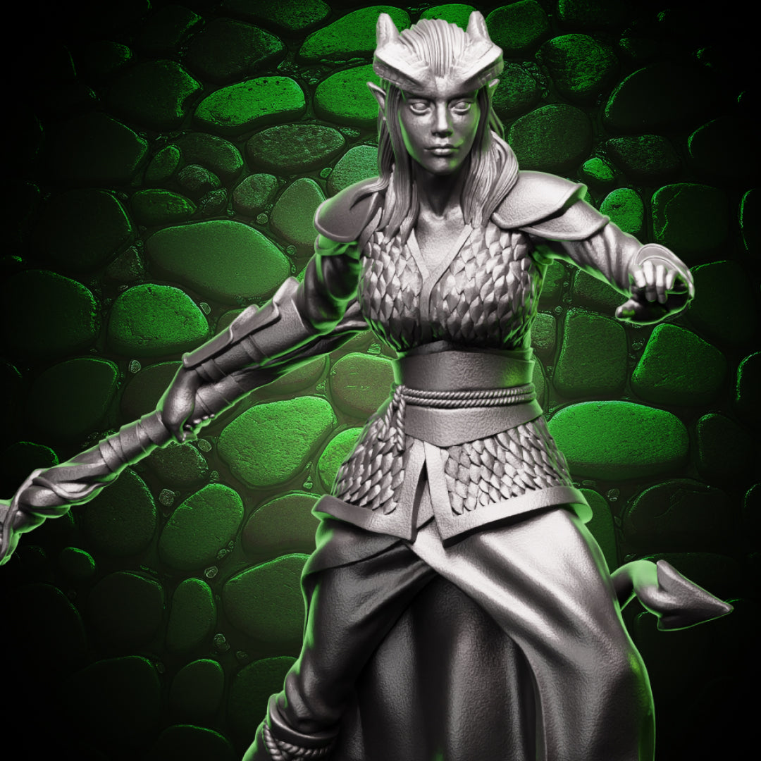 Tiefling Wizard - Staff