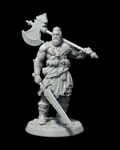 Human Barbarian - Axe & Sword