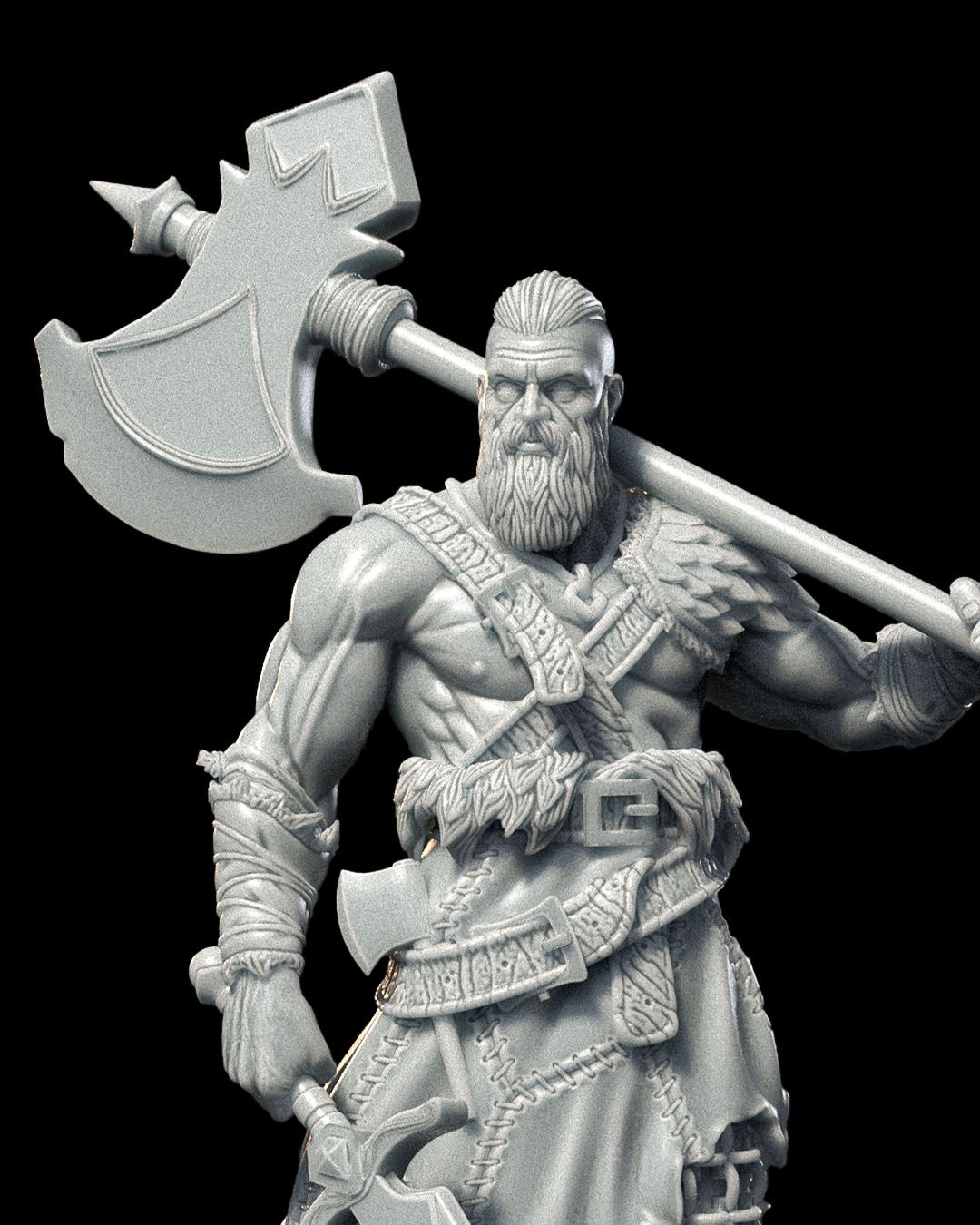 Human Barbarian - Axe & Sword
